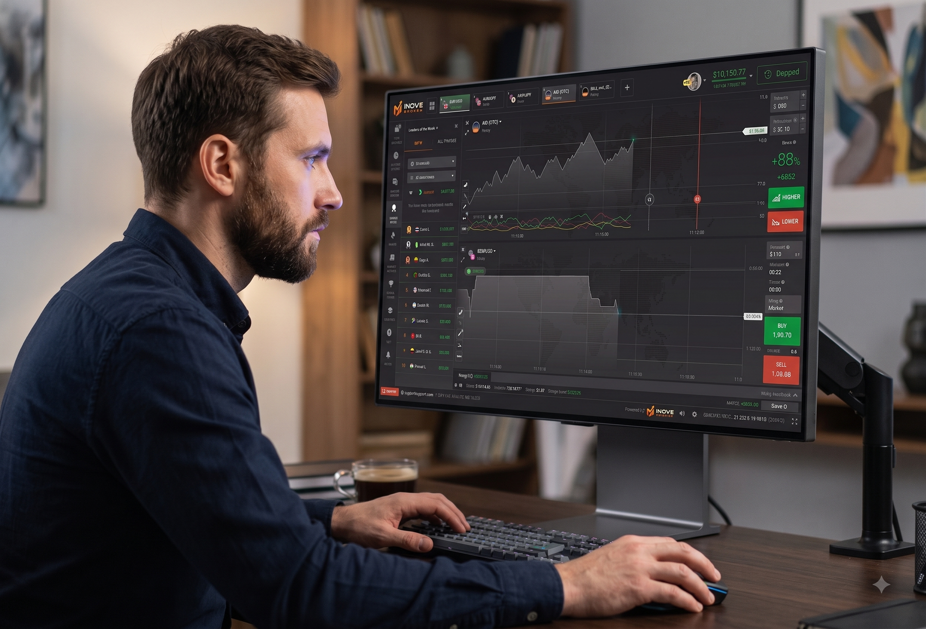 Trader na plataforma INOVE BROKER